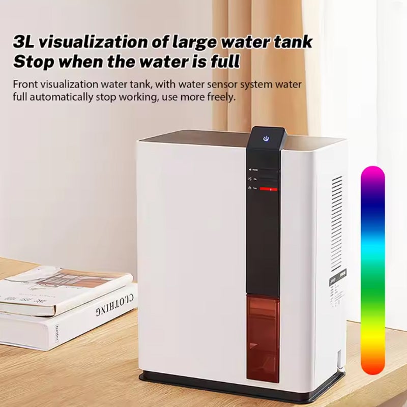 Déshumidificateur puissant et silencieux 40 m², 38 dB, design compact blanc avec contrôle intelligent et faible consommation d’énergie - 5