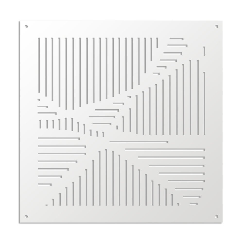 TRASA - Panel perforowany z PCV - Osłona przeciwsłoneczna - Rozmiar 48x48 cm - Grubość 1 cm - Kolor BIAŁY