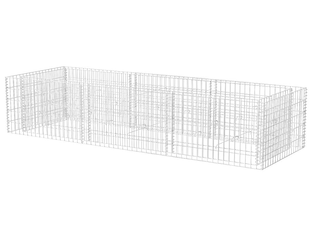 Fioriera rialzata piante fiori gabbione in acciaio da giardino 270 x 90 x 50 cm 02_0001276 - 6