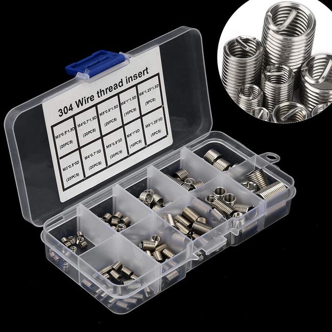 Helicoil M10X1.25X3D M8 X 1.25 Helicoil Acier Inoxydable 10 Pcs 304 Fil D'acier Inoxydable Vis Manchon Inserts Kit De Réparation De Filetage Helicoil M10X1.25X3D M8 X 1.25 Helicoil Acier Inoxydable 10 Pcs 304 Fil D'acier Inoxydable Vis Manchon Inserts Kit De Réparation De Filetage