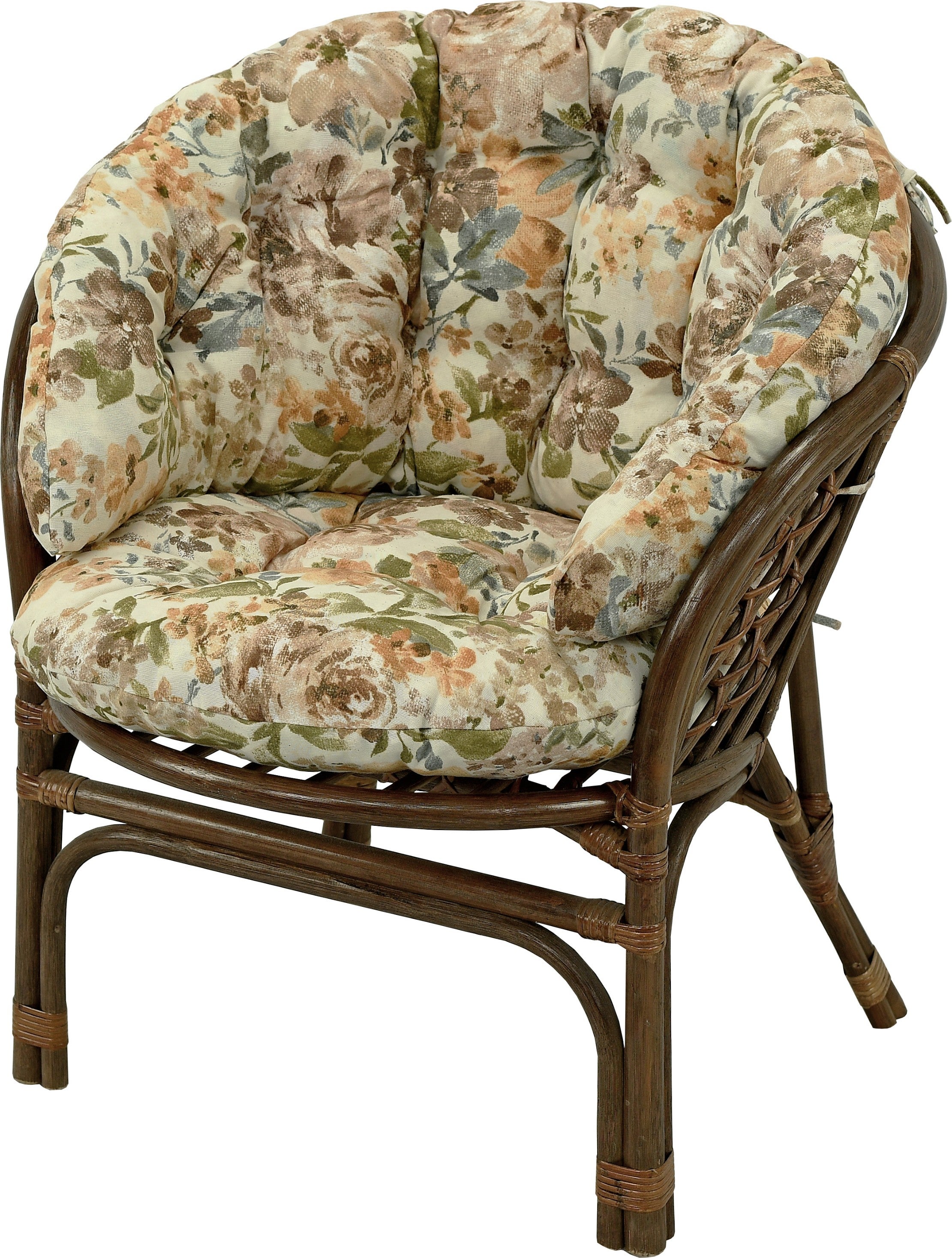 Poduszka na fotel rattanowy rattan AMPO beżowy brązowy 1 szt.