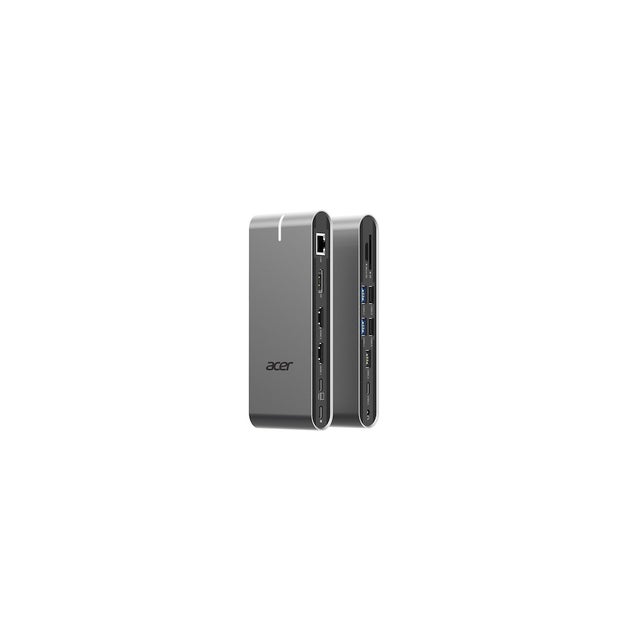 Acer HP.DSCAB.022 station d'accueil Avec fil USB 3.2 Gen 1 (3.1 Gen 1) Type-C Argent
