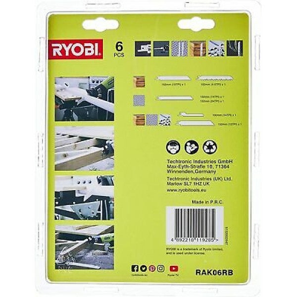 Lot de 6 lames universelles - bois et métal 100/152mm - RAK06RB - 4