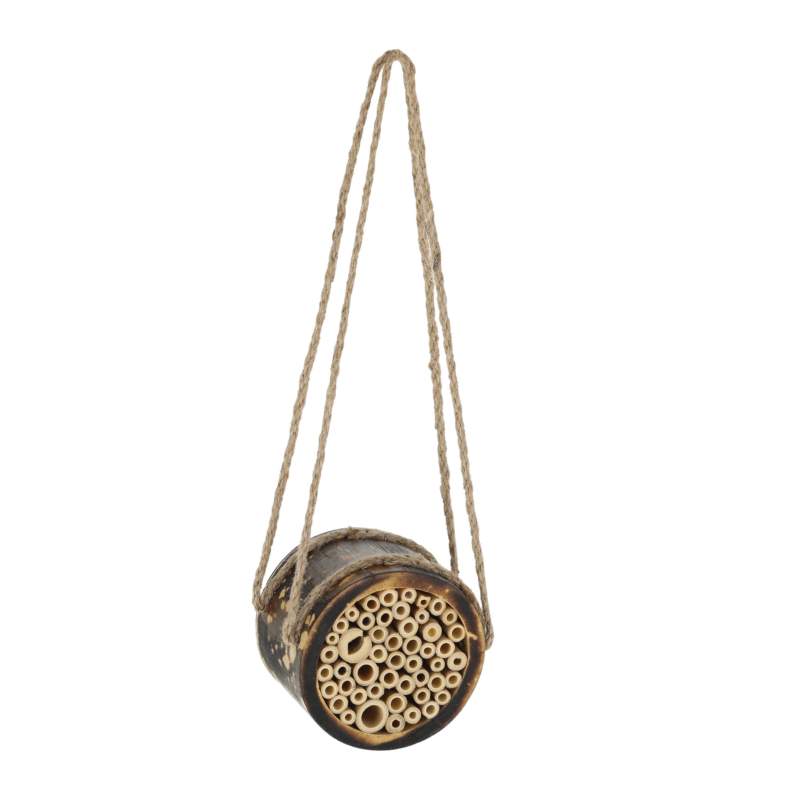Relaxdays Hôtel à Insectes En Bois & Bambou – Nid Abeilles Sauvages & Guêpes, Jardin Balcon, 22,5x16x8,5 Cm, Soutien Biodiversité Naturel