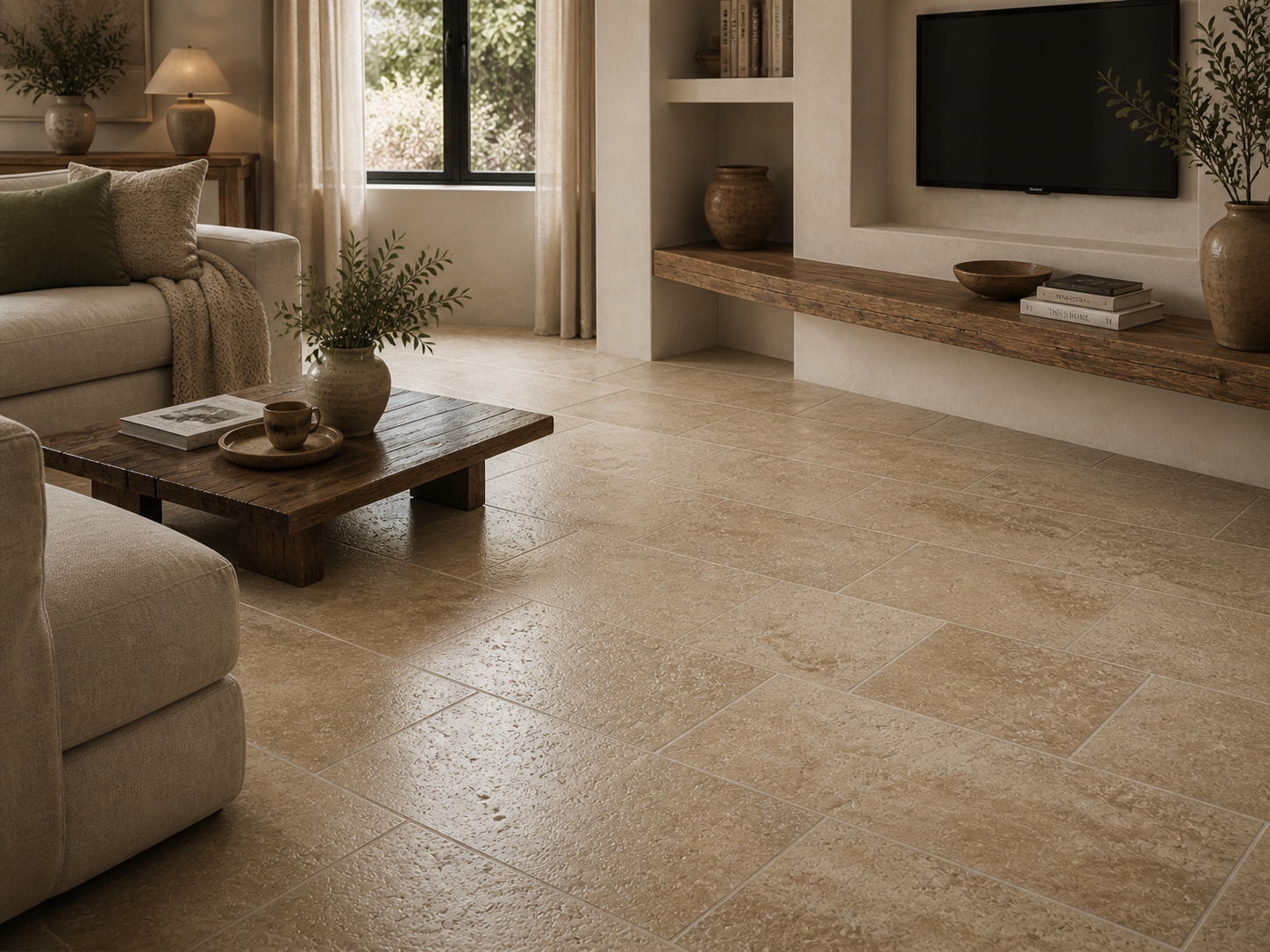 TRAVERTIN CLASSIC MIX BEIGE (1er choix), 40,6 X 61 EP 1,2cm, Pierre naturelle - intérieur/exterieur - 3