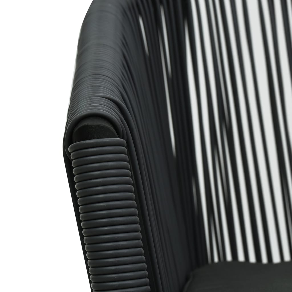 Chaise de jardin sans coussin Maison Exclusive en Polyester Noir - 8