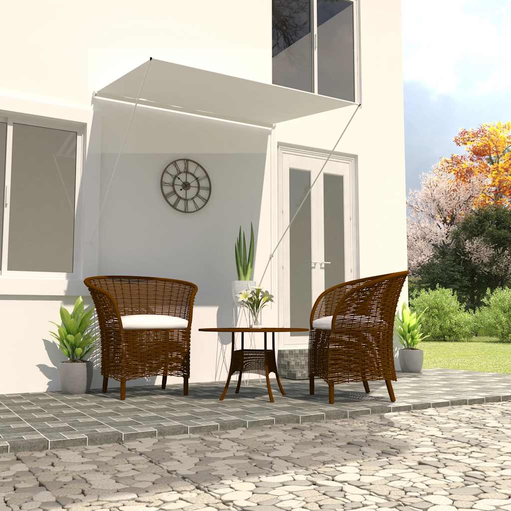 Maison exclusive - toldo retráctil 150x150 cm crema