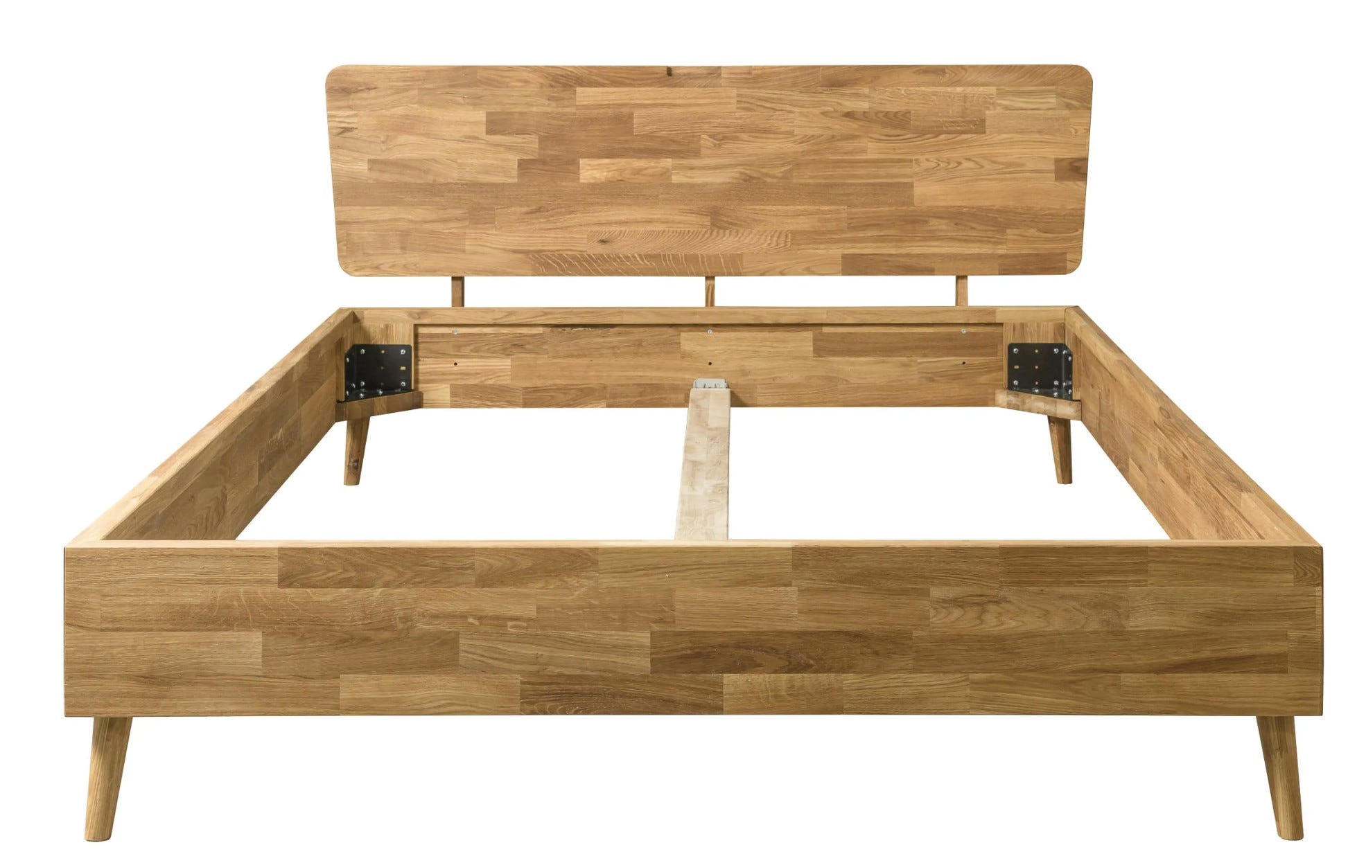 Lit adulte 160x200 en bois de chêne massif Kundy | Leroy Merlin