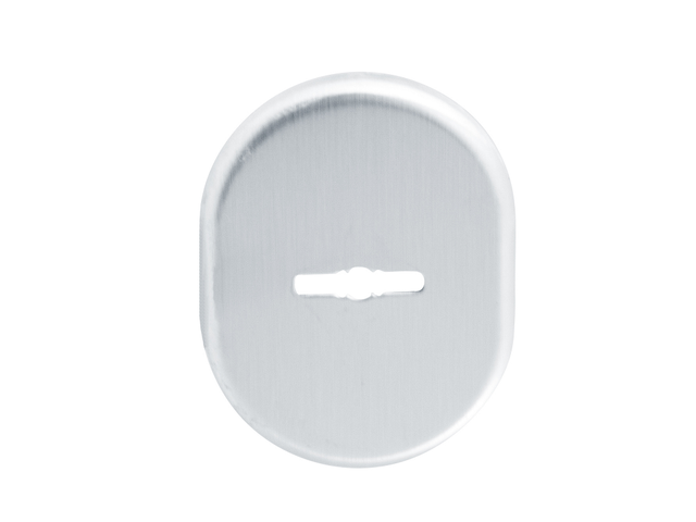 Bocchetta Ovale a Pressione Doppia Mappa mm.62x82x4h Cromo Satinato | Fimet Maniglie