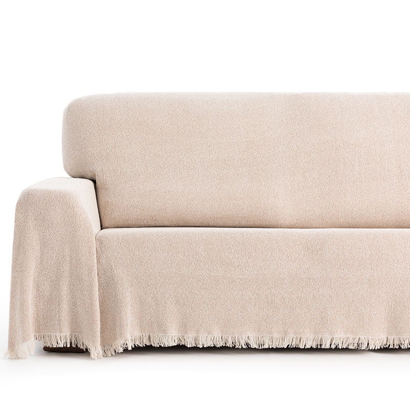 Maxifundas- colcha foulard multiusos mags 180x260cm, beige. colcha multiusos sofa, cubrecama, plaid para cama.