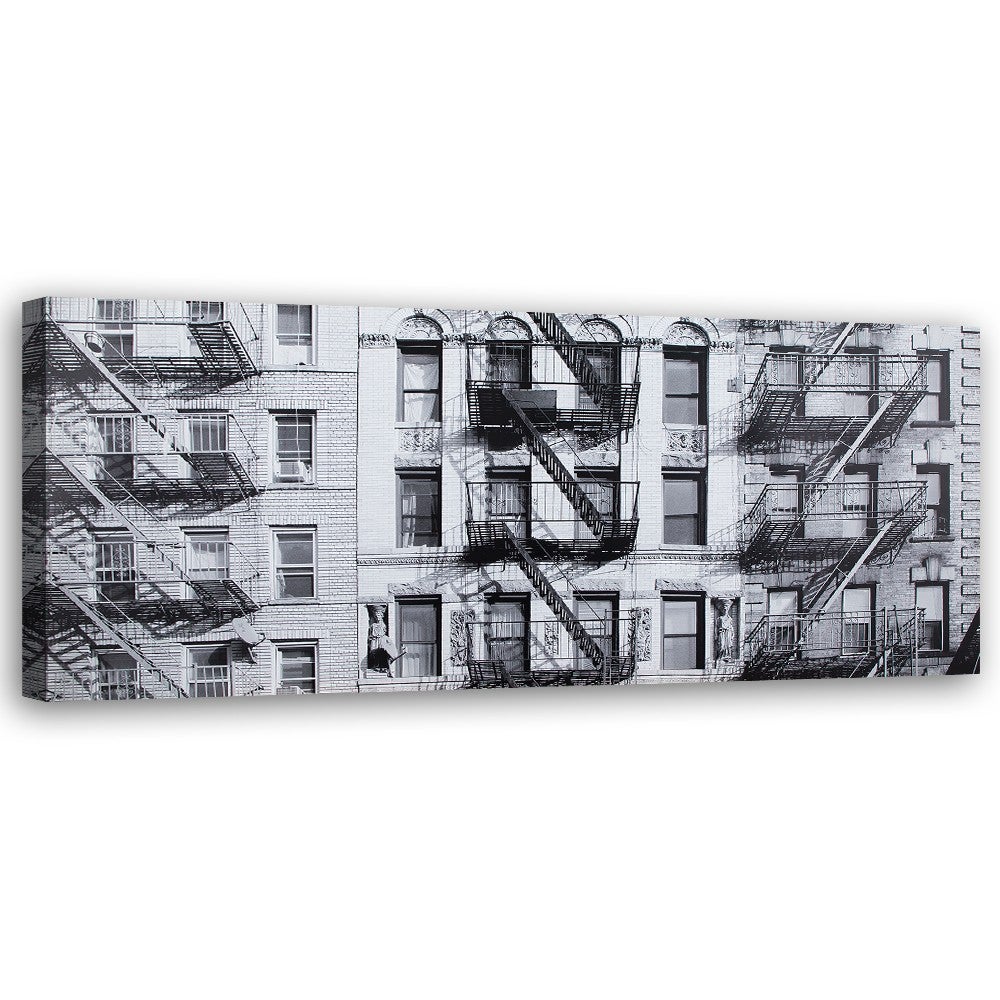 Obraz, Budynek b&amp;w 120x40