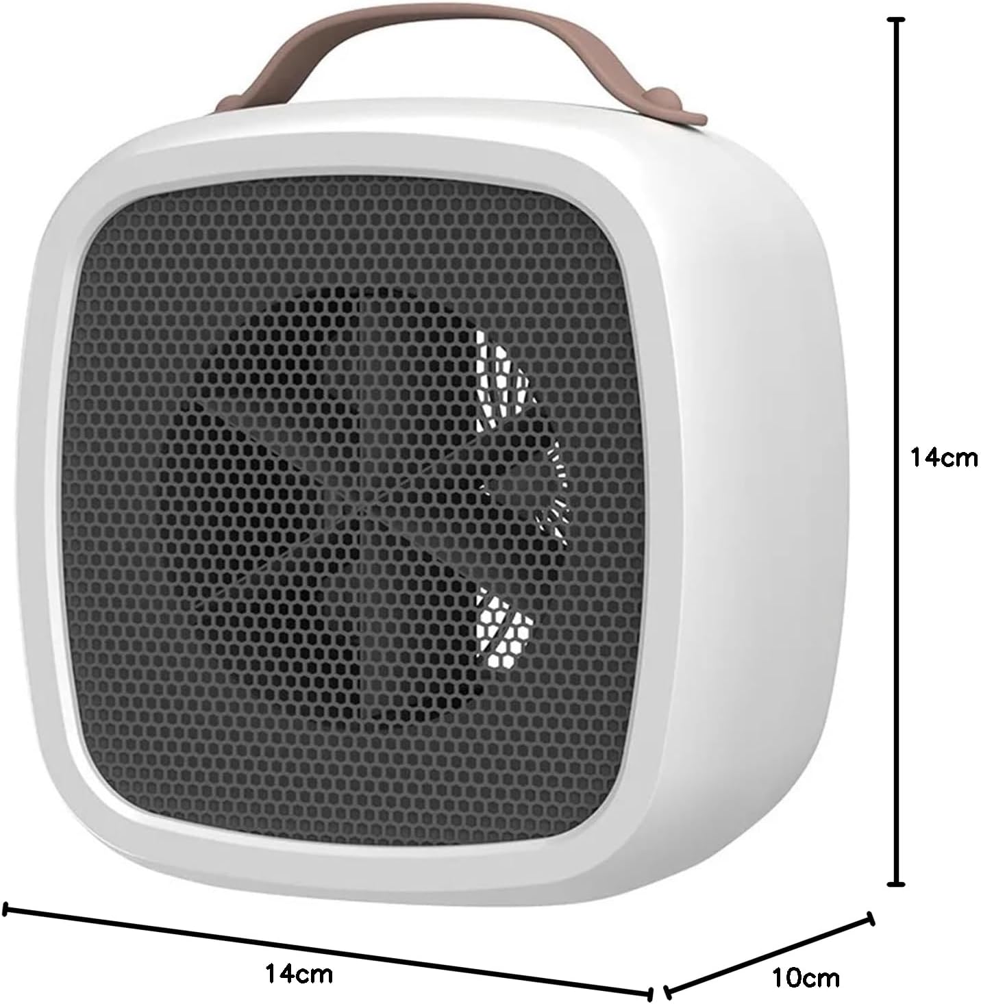 Mini radiateur électrique portable 500 W, puissant, silencieux, pour la maison et le bureau, idéal pour l'hiver (couleur :blanc) - 7