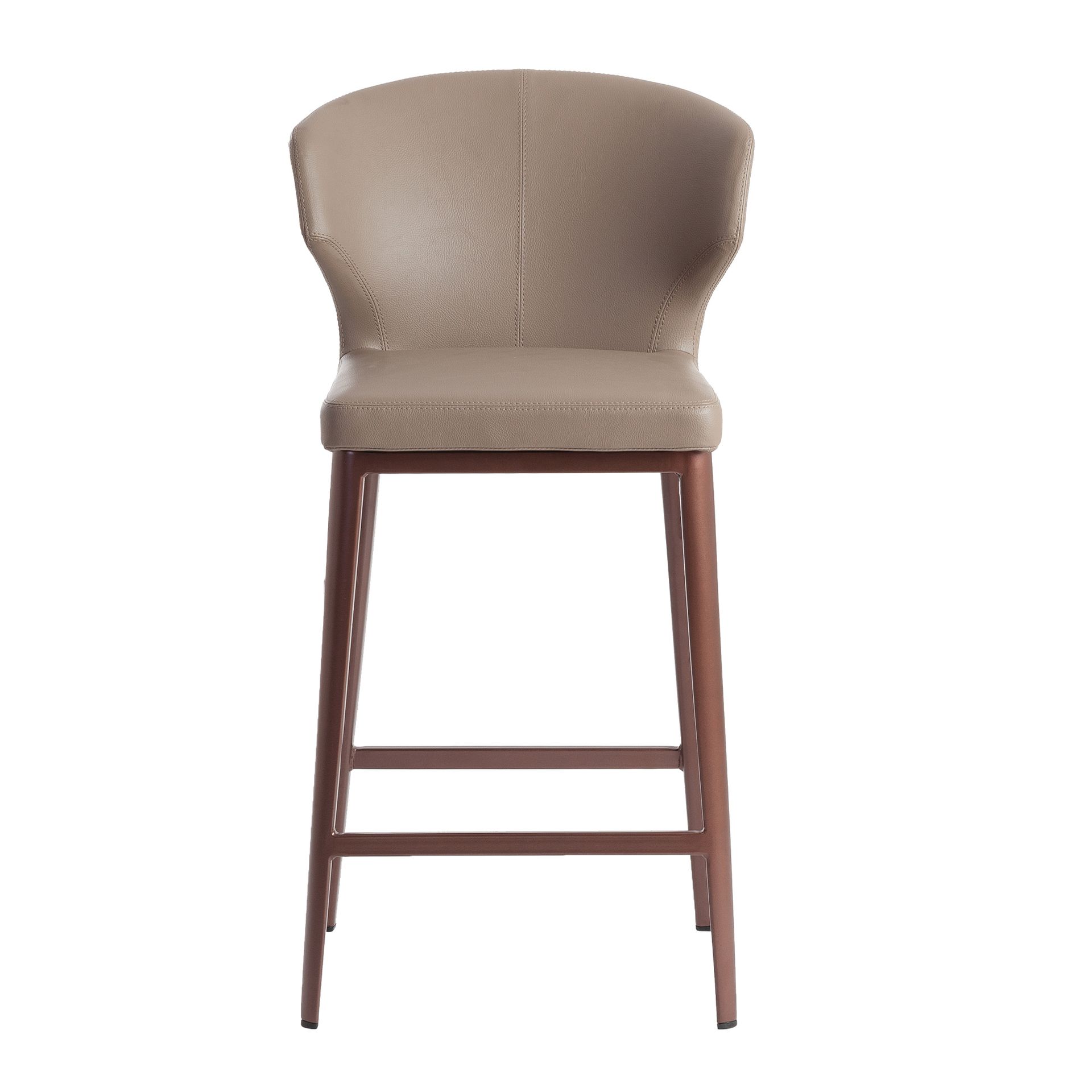 ANGEL CERDA Tabouret en similicuir vison foncé - 3