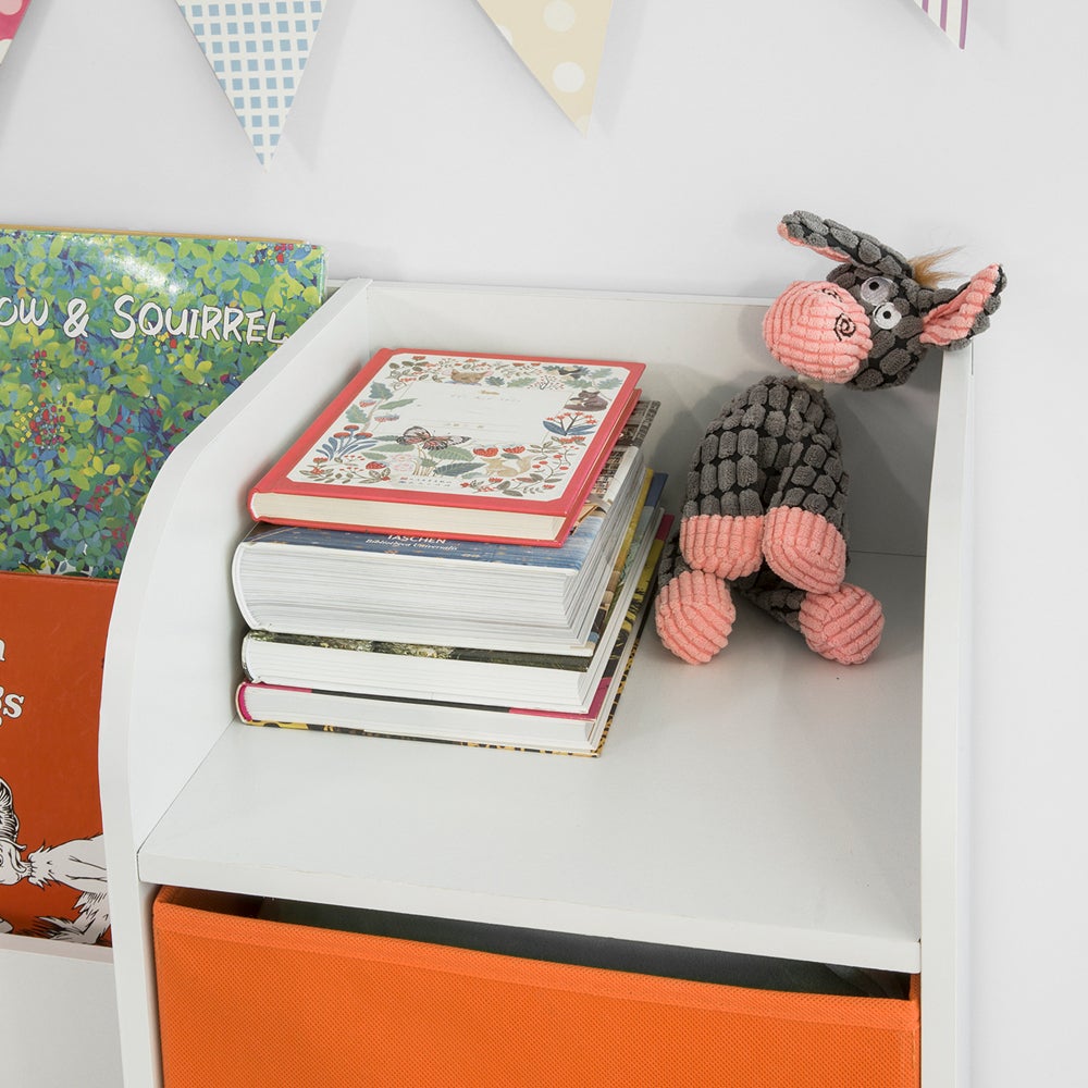 Bibliothèque pour Chambre enfant en MDF Blanc H. 88 x l. 89 x P. 35 cm - 5