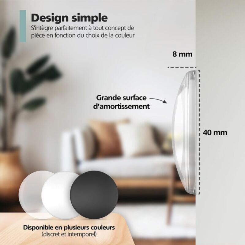 WEIDEBACH® Lot De 12 Butoirs De Porte Discrets, Blancs, 40 | FindTheDeal