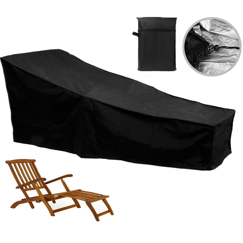 Pokrowiec na krzesło ogrodowe. Tkanina Oxford 210D. Czarny. Tkanina Oxford na meble ogrodowe i balkonowe. Chroni przed wilgocią, deszczem i czynnikam