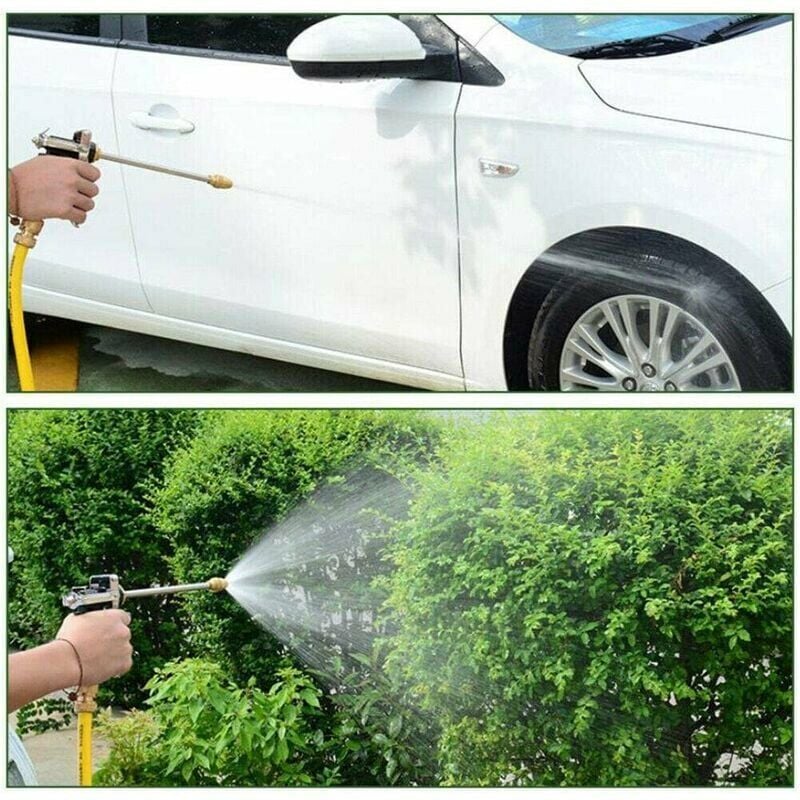 Lancia per lavaggio ad alta pressione - Pistola a spruzzo - Ugello in metallo - Pistola per lavaggio ad alta pressione - Getto d'acqua rotante a 360° - 5