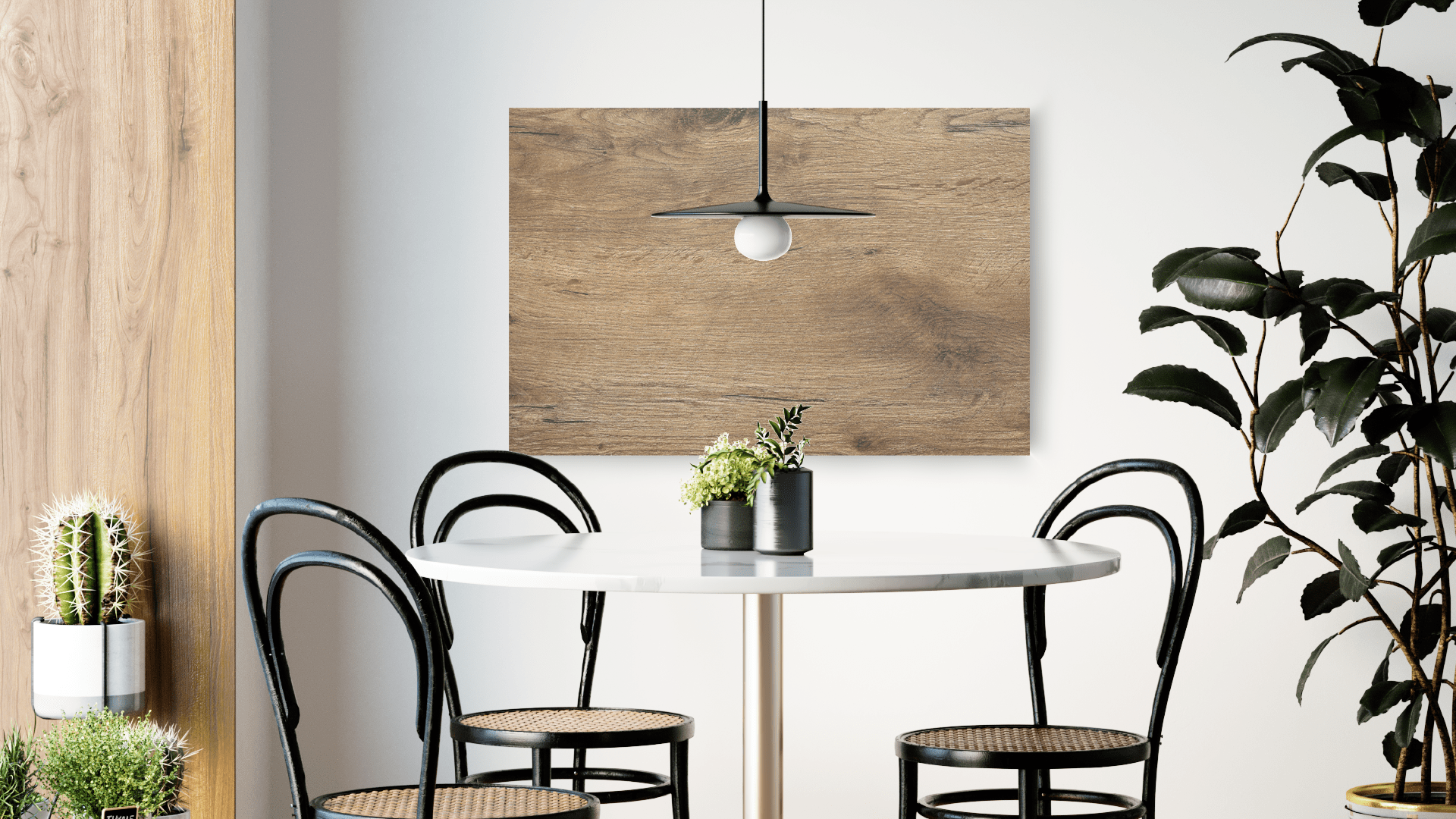 Tableau Magnétique en Métal Motif Bois Tronc Cernes de Bois 60x40cm, MetalBoards pour tout type d'Aimants - 2