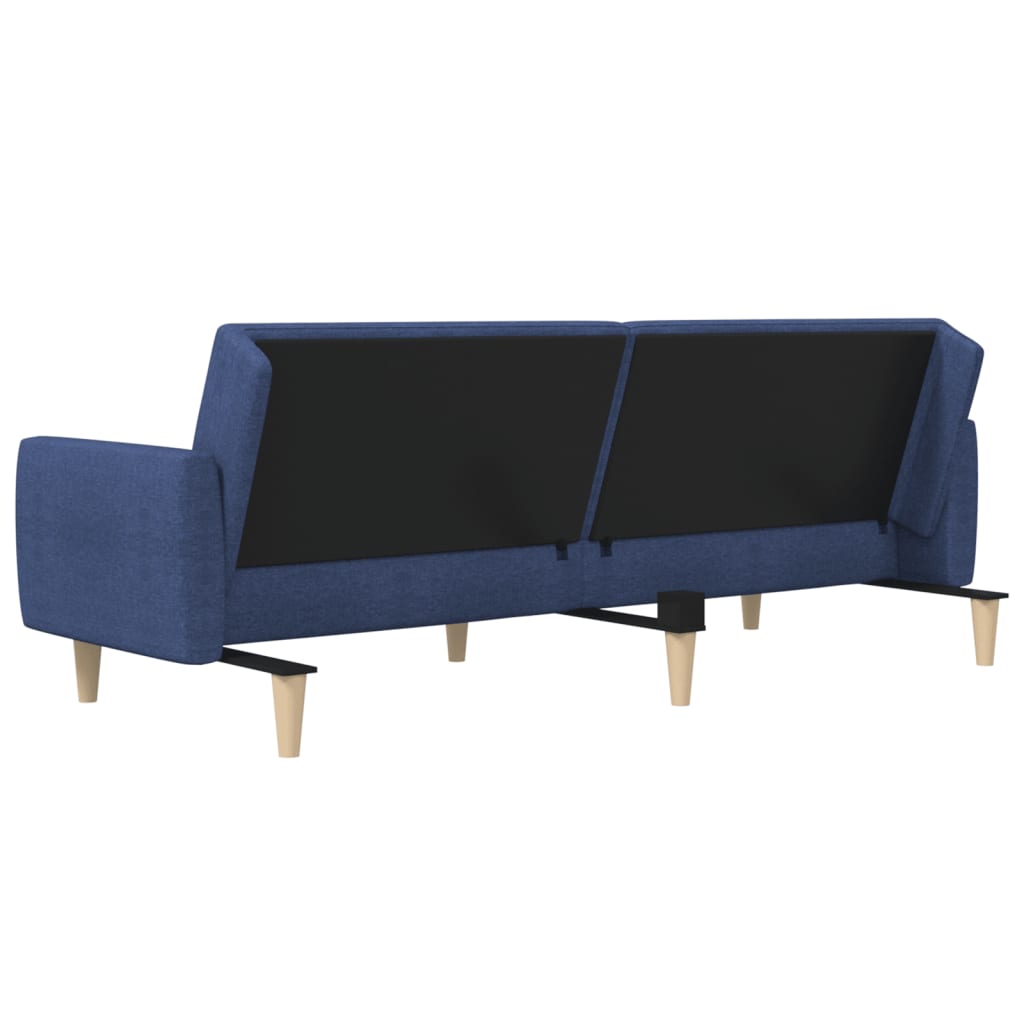 Canapé-lit | Lit simple | Canapé convertible à 2 places bleu tissu CFW51738 - 8