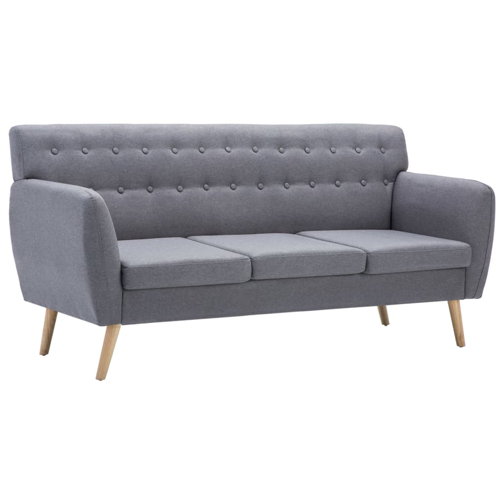 Sofá de 3 plazas | sofá de salón | sofá de descanso tapizado de tela gris claro 172x70x82 cm cfw341461