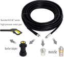 Tuyau Déboucheur Canalisation 20 M - 180 Bars, 60°C, Compatible Karcher K2-K7, Bosch, Lavor