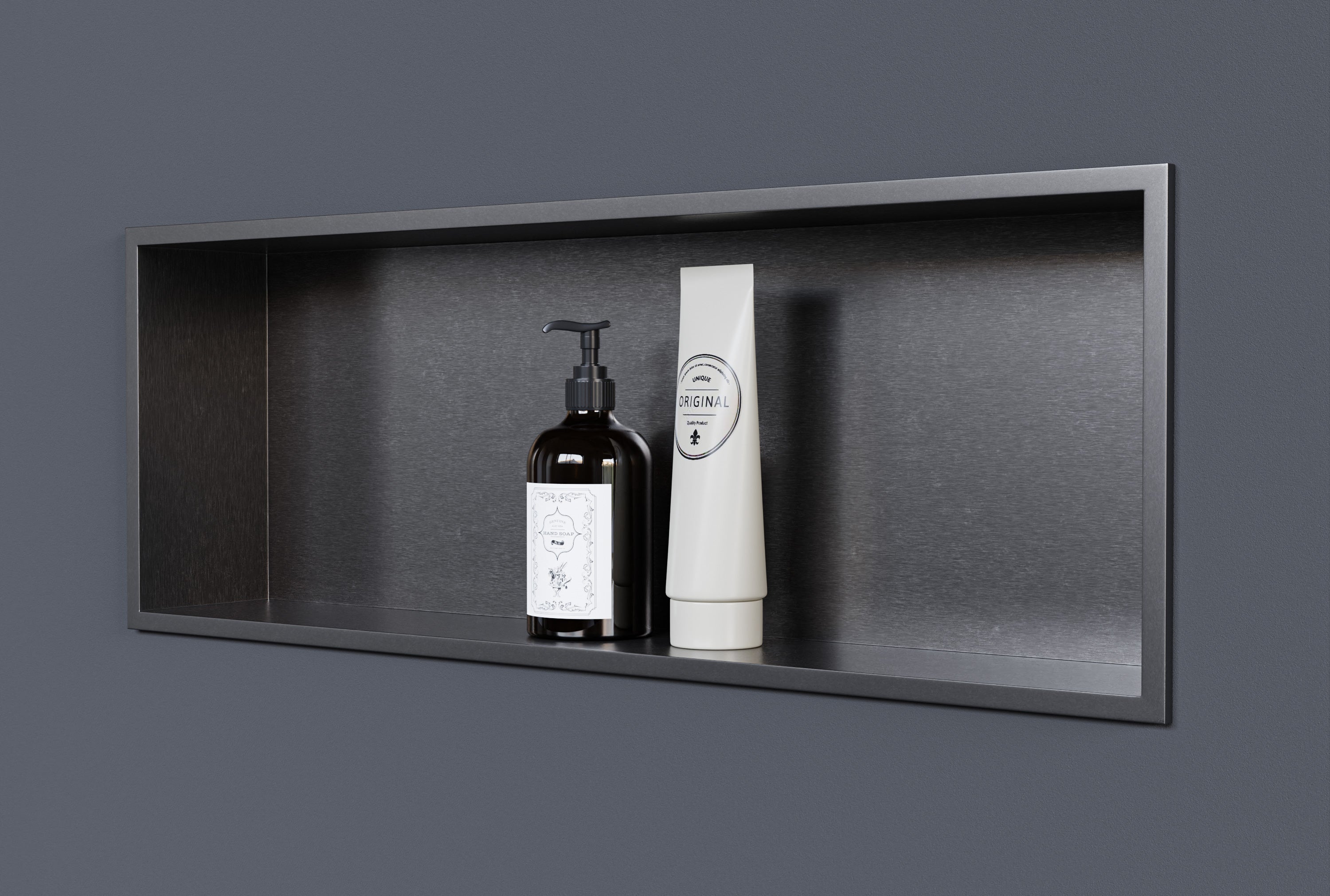 Niche Murale De Douche, étagère Encastrable Douche Acier Inox 15x60x10cm Bs156010 Blanc