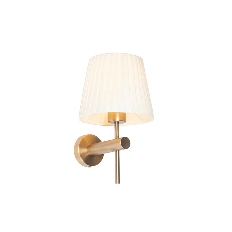 Qazqa nowoczesny lampa ścienna inteligentny - Pluk - brąz, okrągły, żarówkami LED 7w, e27, 2700k - 6500k, ściemnialny, 18cm