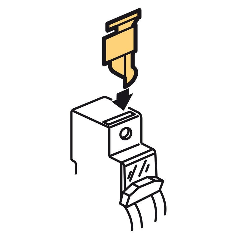 Cache vis plombable pour disjoncteur DX3 1 mod./pôle 4 pôles