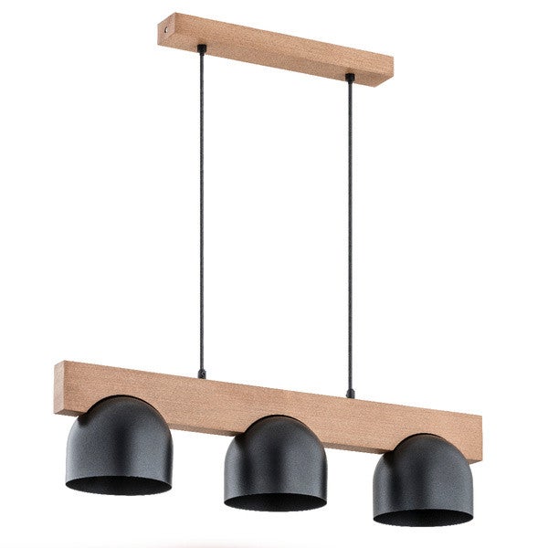 Lampa wisząca GROS jasne drewno 3 x E27 x 15W wym: 70 x 70 x 15 cm Alfa