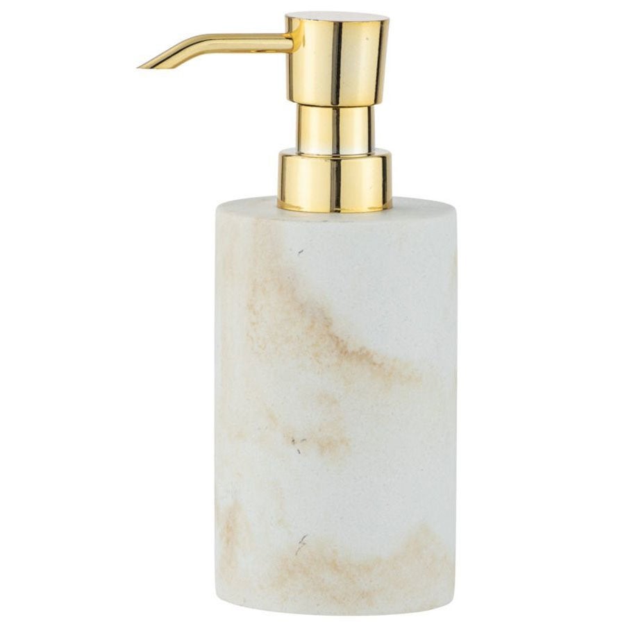 Distributeur de savon design marbre Odos - Blanc - 3