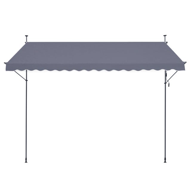 Toldo retrátil,SucceBuy 157 x 47 pol,com manivela manual. Altura ajustável de 86 a 122