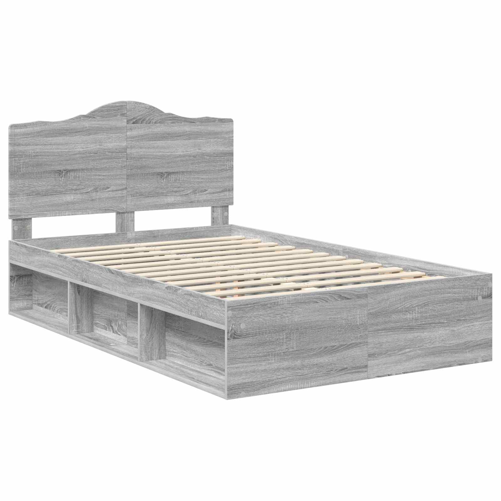 Cadre de lit Gris 120 x 200 cm Pin massif - 4