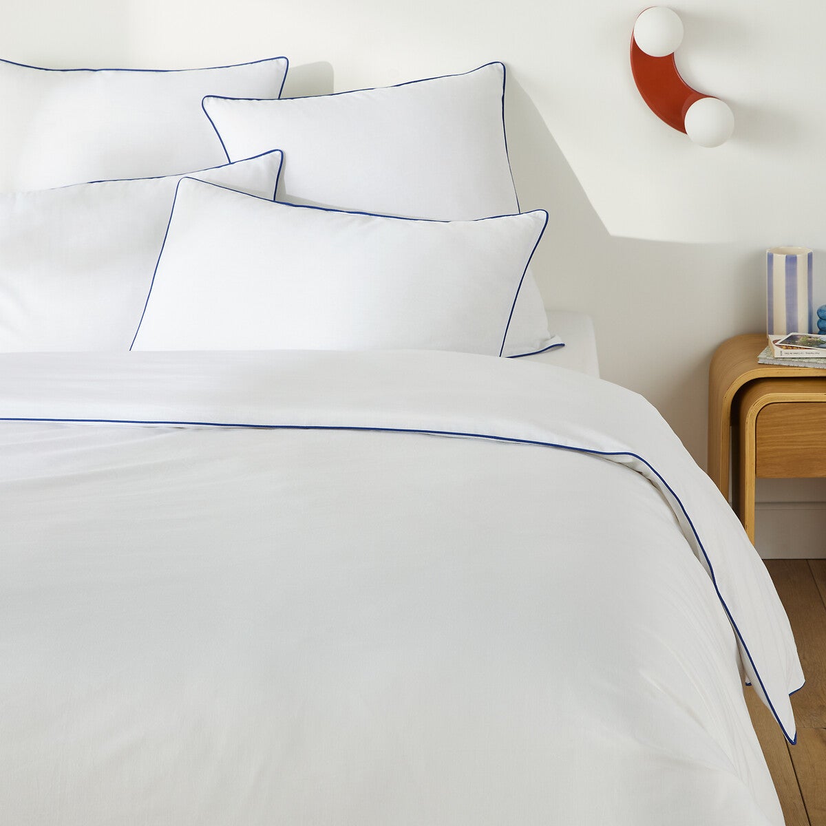 Housse de couette unie en coton, Macha - Vert forêt - 240 x 220 cm - 7