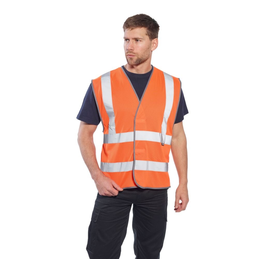 Gilet haute visibilité respirant Portwest HV Meshair Orange XXL - XXXL - 3