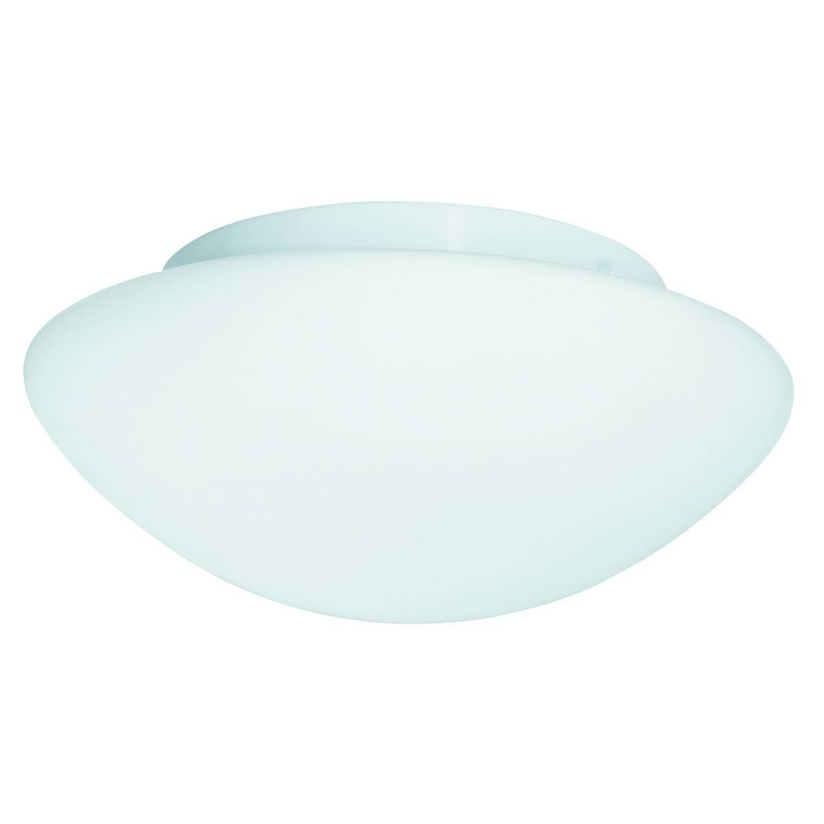 Plafonnier TOKYO 2L salle de bain IP44 CLII Metal Blanc verre opale E27 max 2x60w Diam 28cm - 5