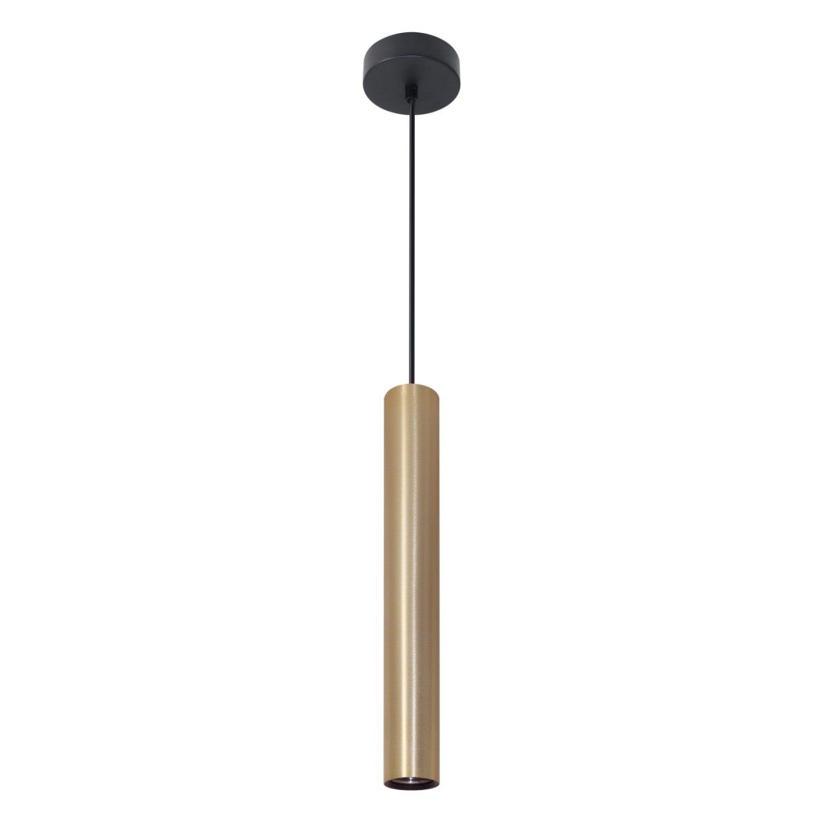 Lampa wisząca Lungomare złoty galwanizowano-satynowa czerń 1xGU10x10W tuba wym: 110 x 10 x 10 cm aluminium Polux