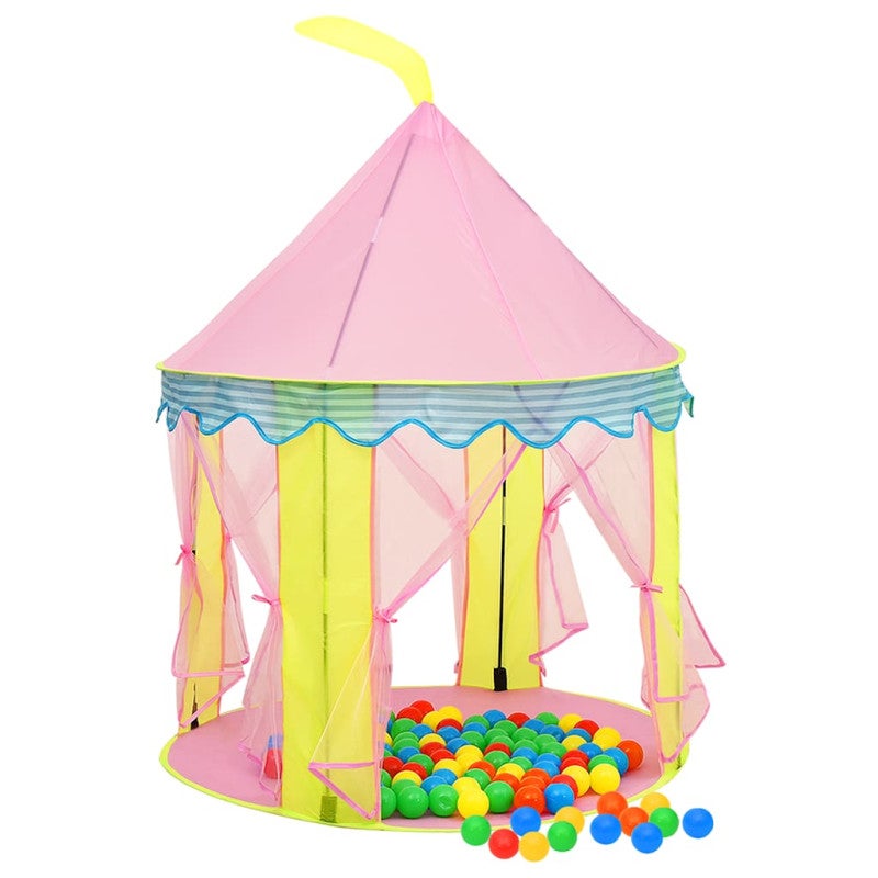 Tente de jeu pour enfants avec 250 balles Rose 100x100x127 cm - 2