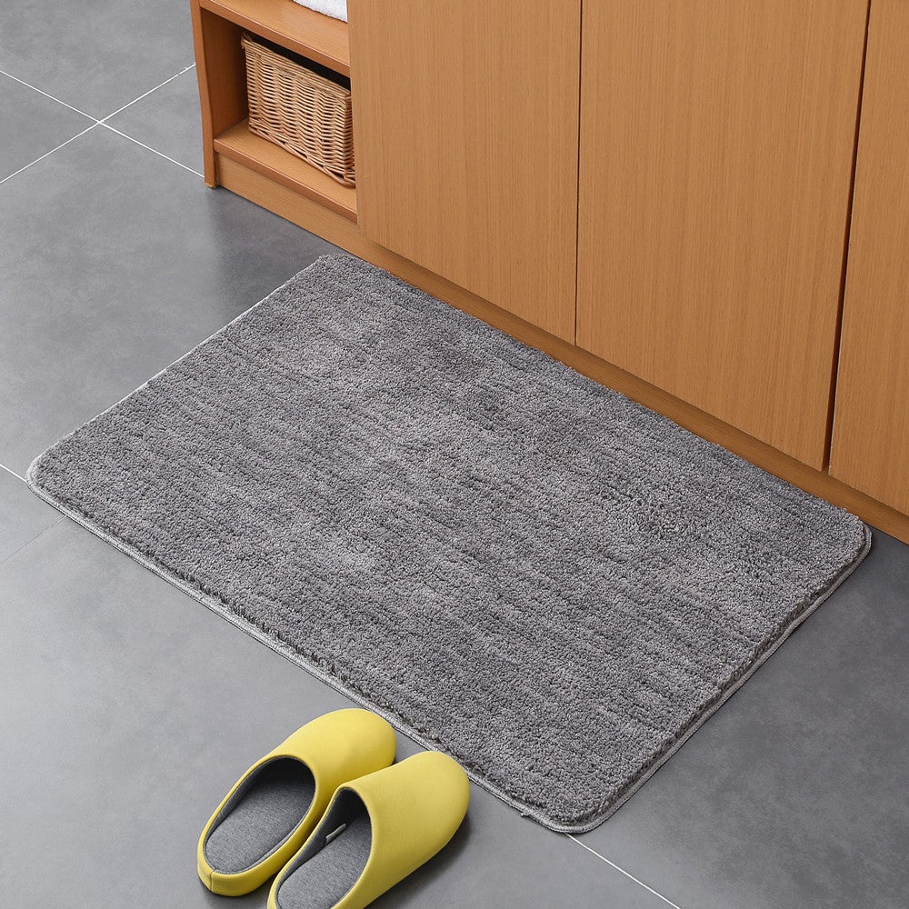 Tapis de bain antidérapant et épais, tapis absorbant pour sortie de douche, tapis en microfibre ultra-douce, vert clair, 80 x 120 cm - 7