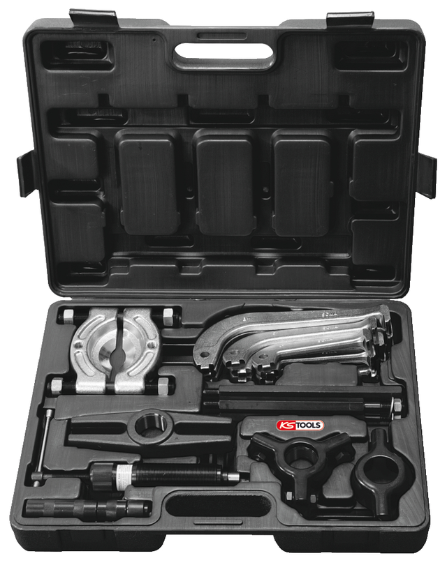 KSTOOLS - Composition d'extracteur hydraulique 10 Tonnes, en coffret 17 pièces - 700.1200