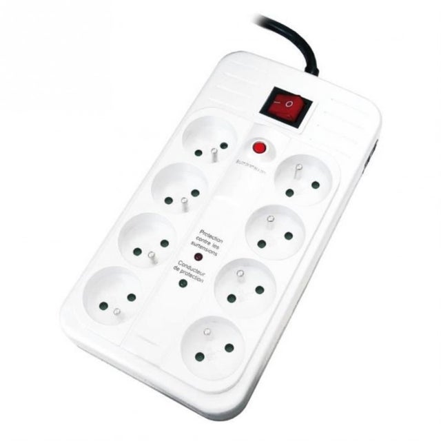 Multiprise Parafoudre avec 8 Prises, 3 USB-A&1 USB-C, Tour Multiprise