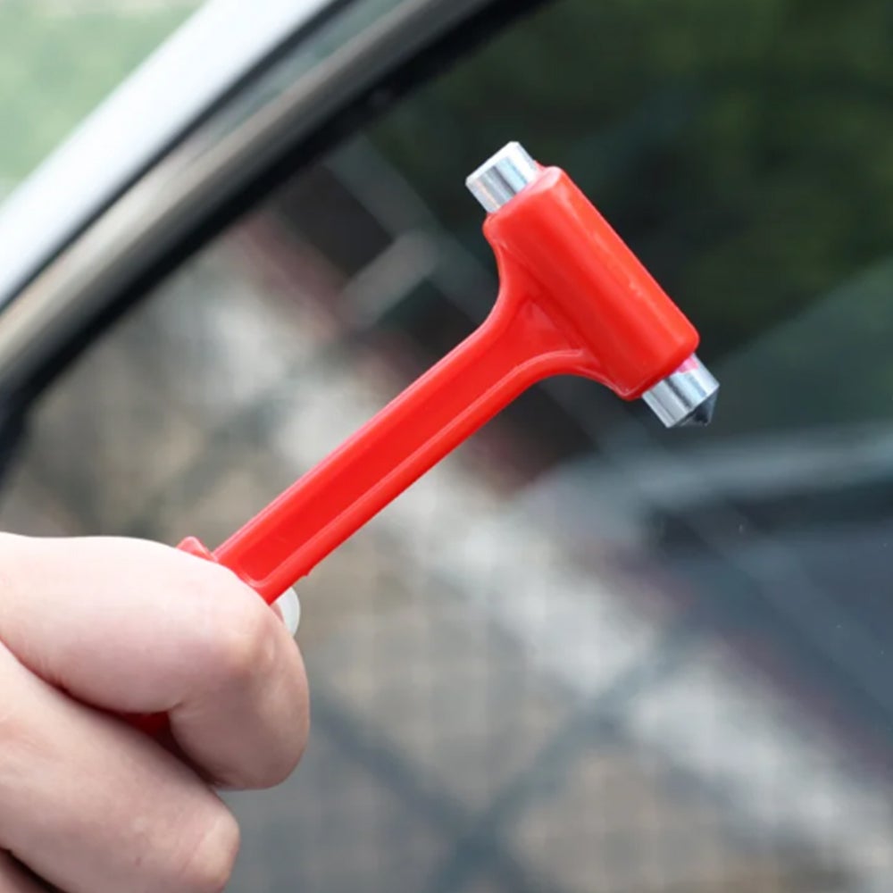 2 Marteaux de sécurité de voiture, coupe-ceinture de sécurité, brise-vitre, outil de sauvetage de voiture, Mini marteau d'urgence pour sauver des vies - 3