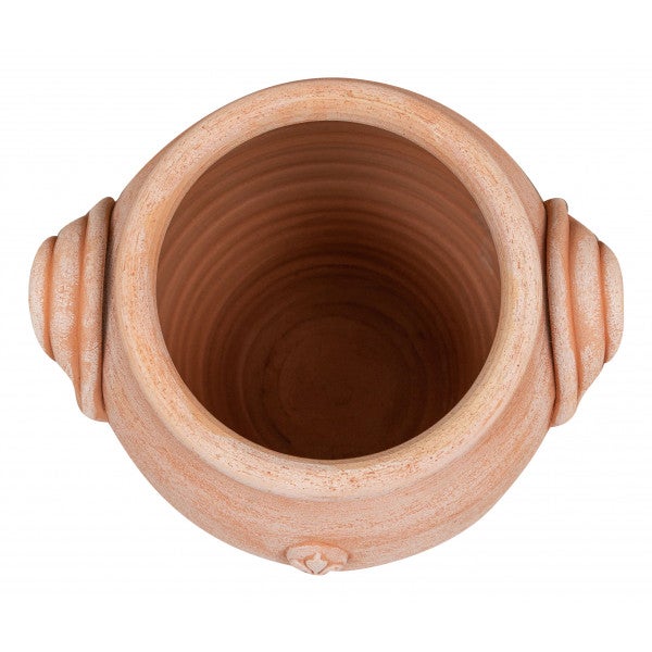 BISCOTTINI Porte-parapluie Amphore Terre Cuite Fait Main - Vase Extérieur Intérieur - Porte-parapluie de Jardin 36x34x46cm - 4