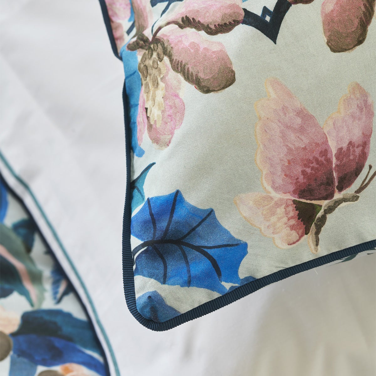 Taie d'oreiller imprimée en percale de coton, Ikebana Damask - 3
