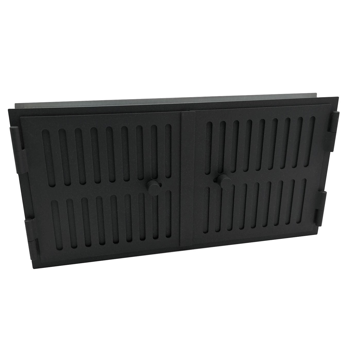 Grille De Ventilation Kratki Luft/6/60/45S/C - Noire 6x60 Cm Orientable 45°
