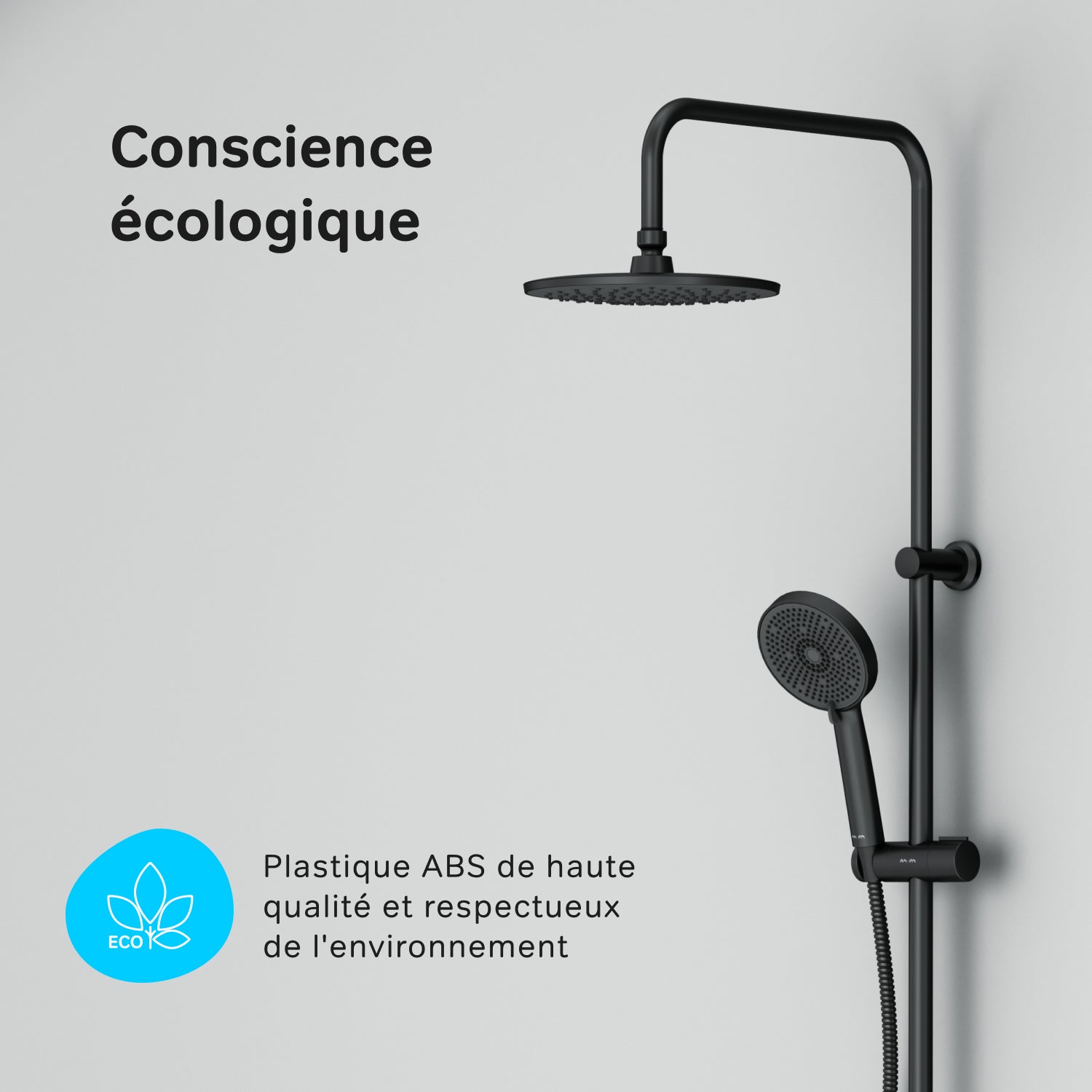 Colonne de douche et bain baignoire sans robinetterie Noir Play F078Y022 AM.PM - 9