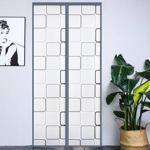 Rideau De Porte Isolant Thermique Et Phonique - 82 X 204 Cm - Imperméable, Coupe-Vent - Pour Porte D'Entrée, Chambre, Cuisine (Gris)