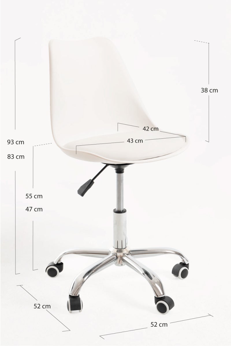 Regalos Miguel - Silla de Oficina Blanca Neo - Máxima Ergonomía - Ideal para Escritorio y Gaming - 3