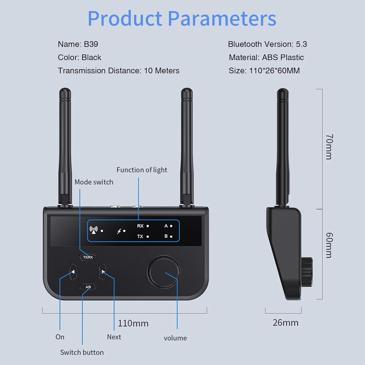 Transmetteur Recepteur Bluetooth 5.3, Adaptateur Bluetooth Audio RCA 3,5 mm Jack AUX Dual Link, Stereo Audio HiFi Receiver pour TV/Smartphone/Tab - 4