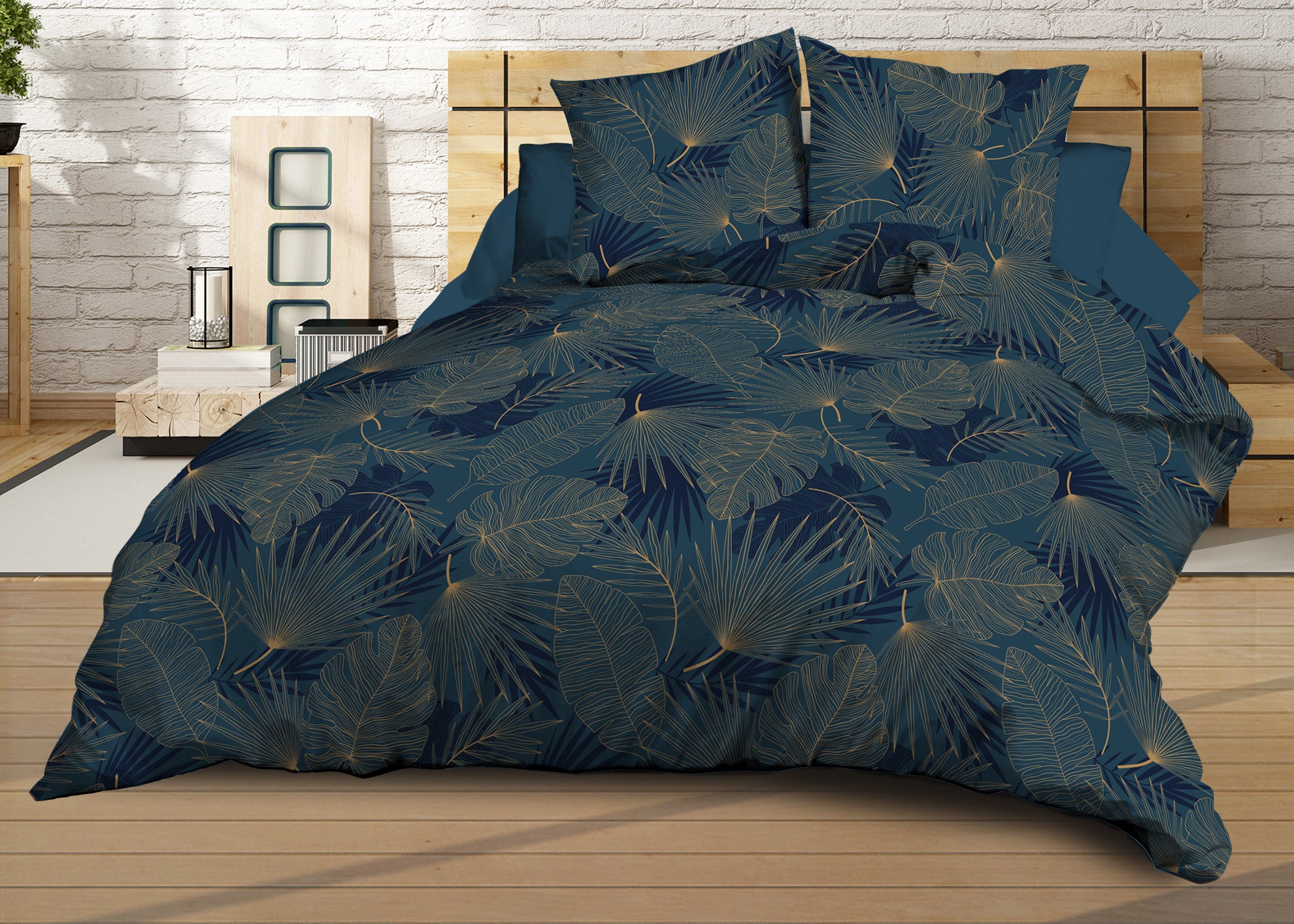 Le Linge De Jules - Parure Drap Plat + Drap-Housse 140x190 + 2 Taies New-York Noir