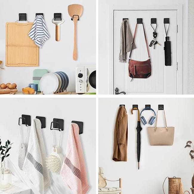Ganci Per Presine LYCXAMES 15 Ganci Adesivi, Ganci Autoadesivi In Acciaio Inox, Piccoli Ganci Autoadesivi Da Parete Senza Foratura, Gancio Da Cucina Per Bagno, Cucina Organizzazione Casa Ganci Neri Ganci Per Presine LYCXAMES 15 Ganci Adesivi, Ganci Autoadesivi In Acciaio Inox, Piccoli Ganci Autoadesivi Da Parete Senza Foratura, Gancio Da Cucina Per Bagno, Cucina Organizzazione Casa Ganci Neri